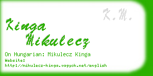 kinga mikulecz business card